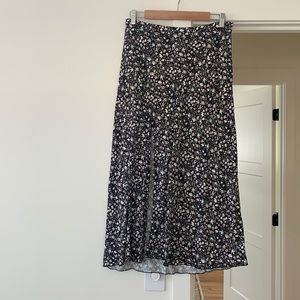 Floral midi skirt
